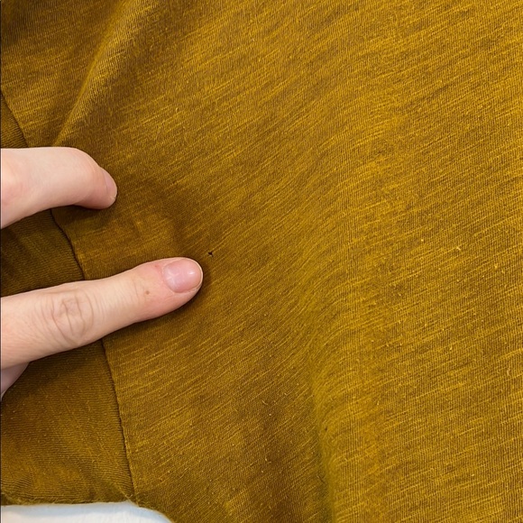 Amadi Brown Scoop Neck Short Sleeve Contrast Back Blouse - Size Medium - Picture 14 of 14